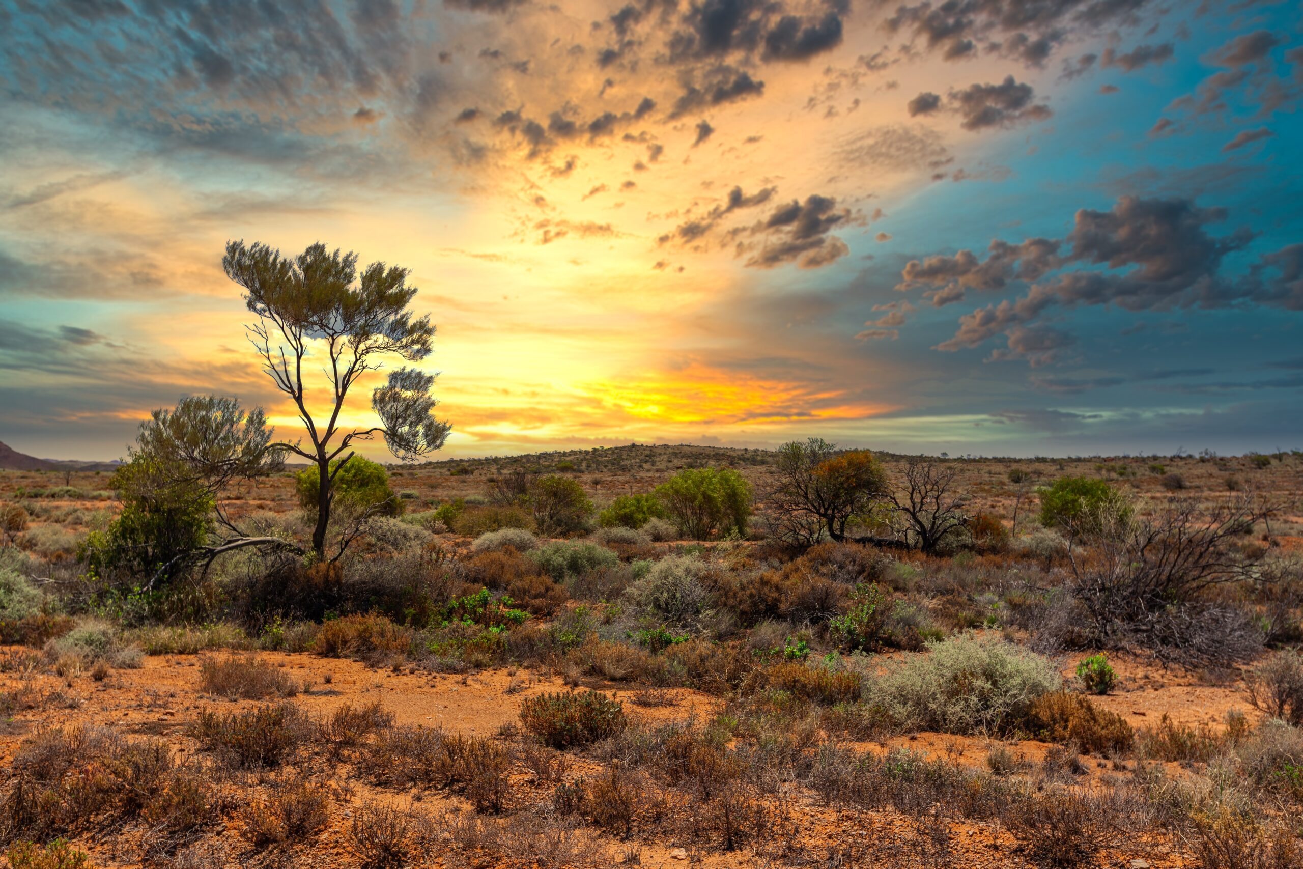 Sunset over a beautiful Australian outback